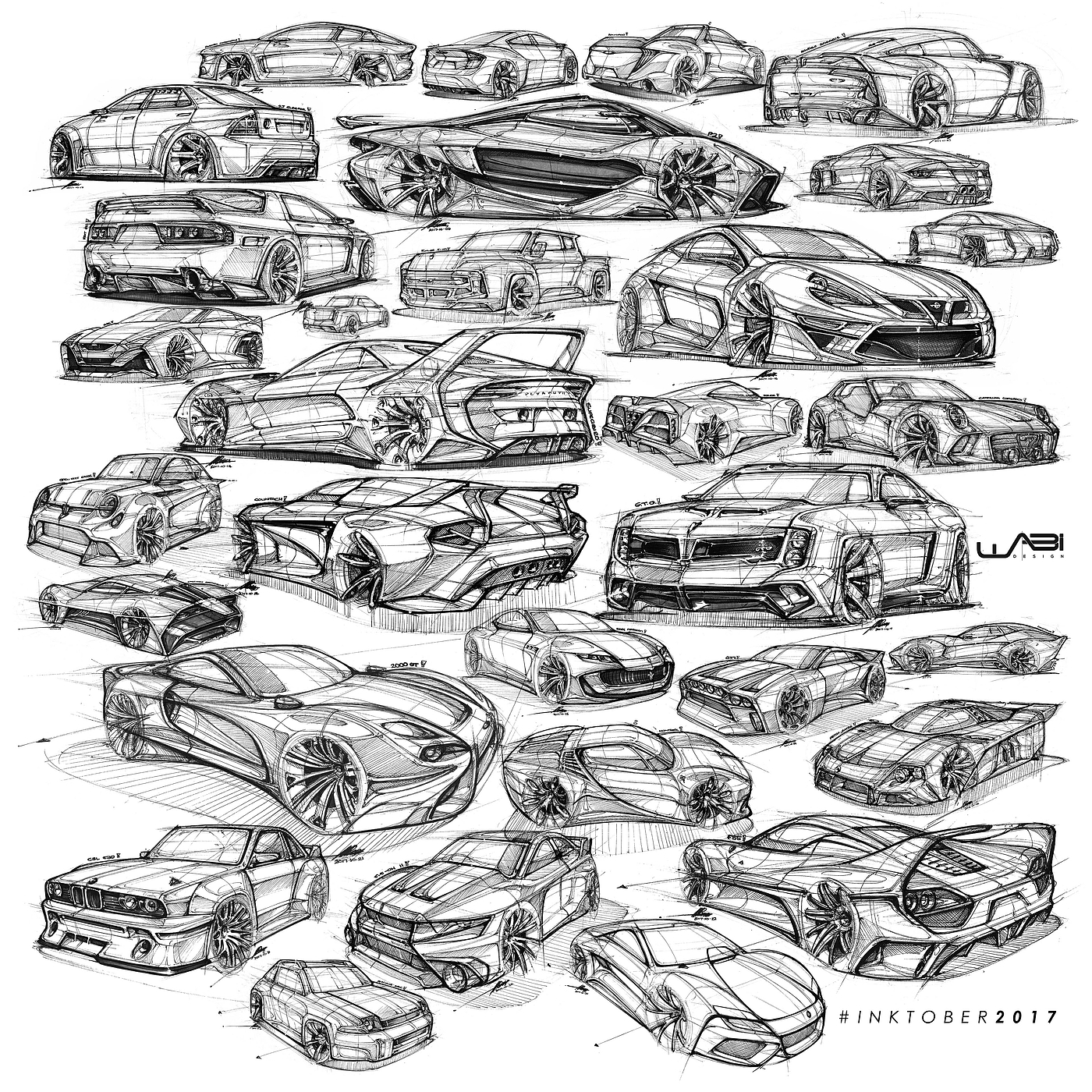 Hand drawn car，vehicle，product design，industrial design，