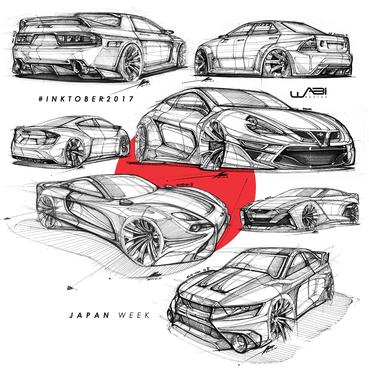 Hand drawn car，vehicle，product design，industrial design，