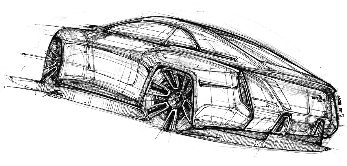 Hand drawn car，vehicle，product design，industrial design，