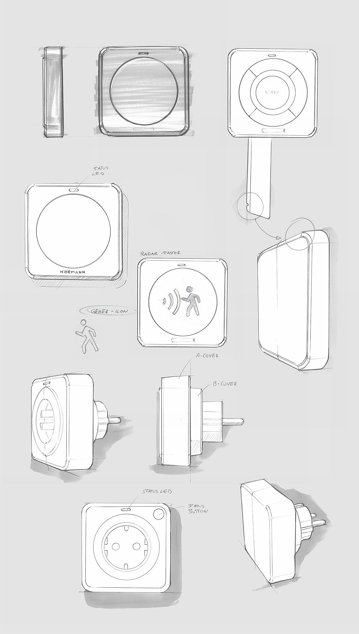 industrial design，product design，switch，HORMAN，