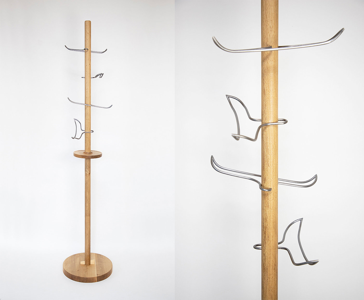 Home design，chair，Backrest seat，Wooden stool，Triangular structure，Metal chair，Wooden chair，sofa，Cloth seat，Clothes rack，Simple structure，Interspersed，Wood and metal，Structural fixation，Simple and fashionable clothes，Minimalist，Convenient transportation，Bionics Design ，Storage rack，Wood material，Release birds，Movable，