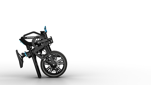 product design，industrial design，black，Folding bicycle，Electric bicycle，peugeot，