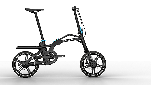 product design，industrial design，black，Folding bicycle，Electric bicycle，peugeot，