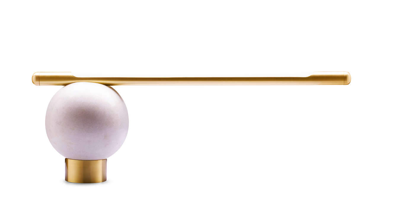 LED lamp，Brass rod，Marble，Desk lamp，BUBBLE LAMP，