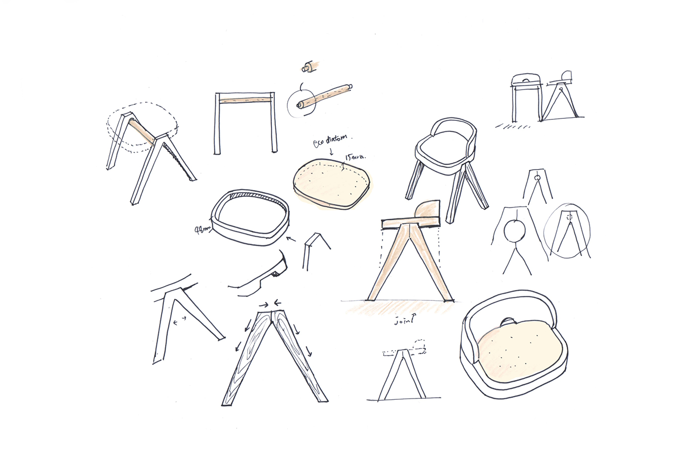 Ecological diatom，chair，BREATH CHAIR，stool，furniture，