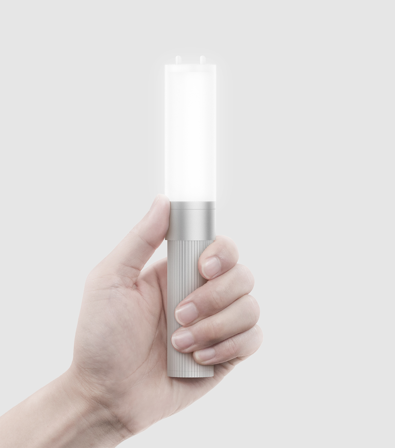 My Light，MUJI，lamps and lanterns，Aluminium，Flashlight，silver，Minimalist，