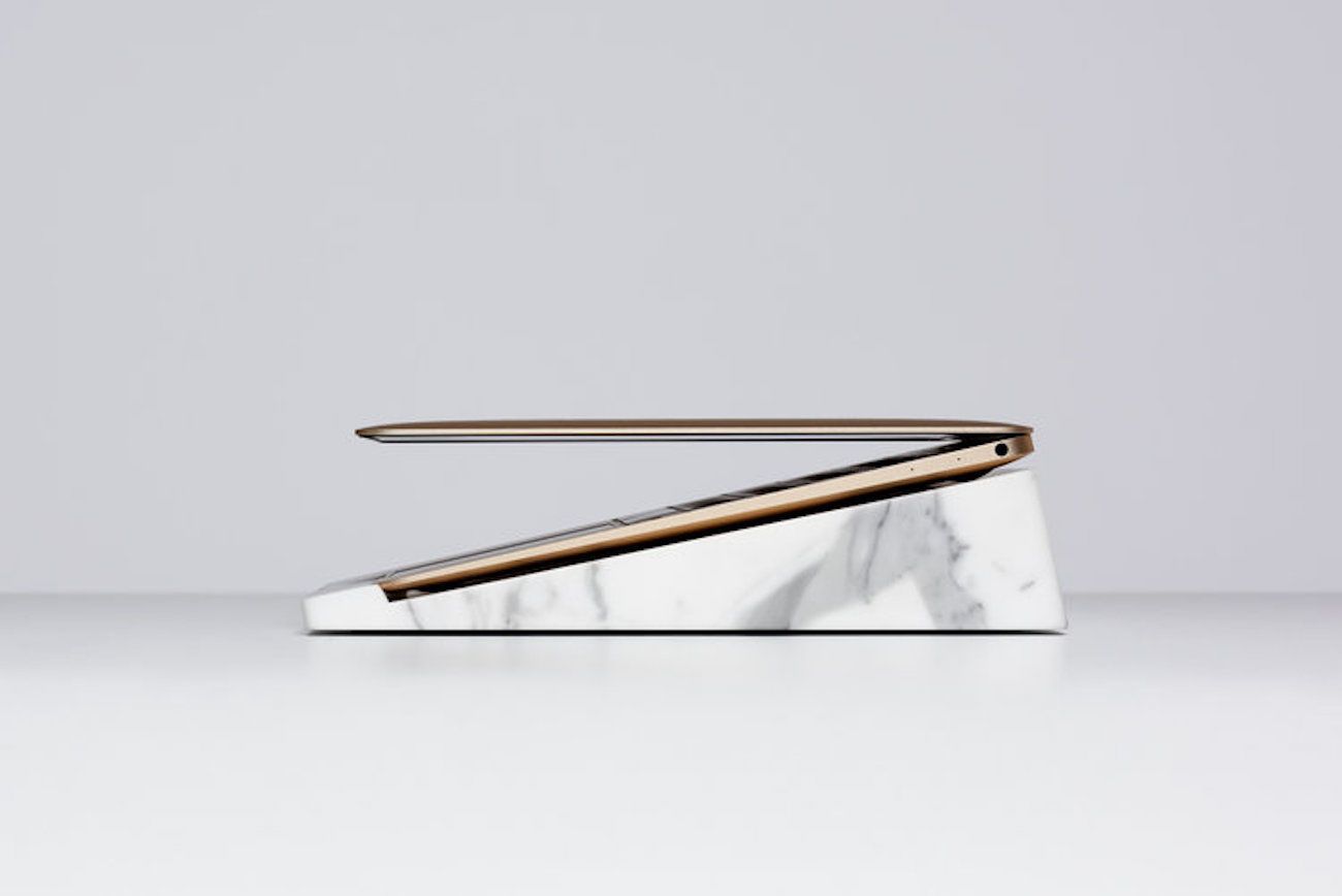 product design，Marble material，Digital accessories，Computer stand，Apple Computer，