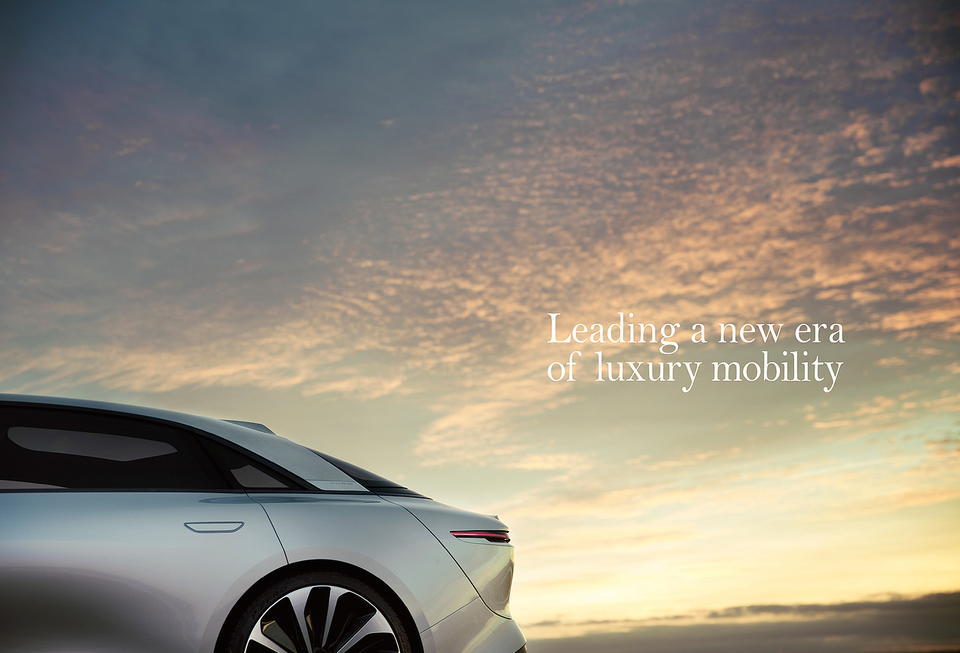 silver，product design，Automobile design，LUCID AIR，