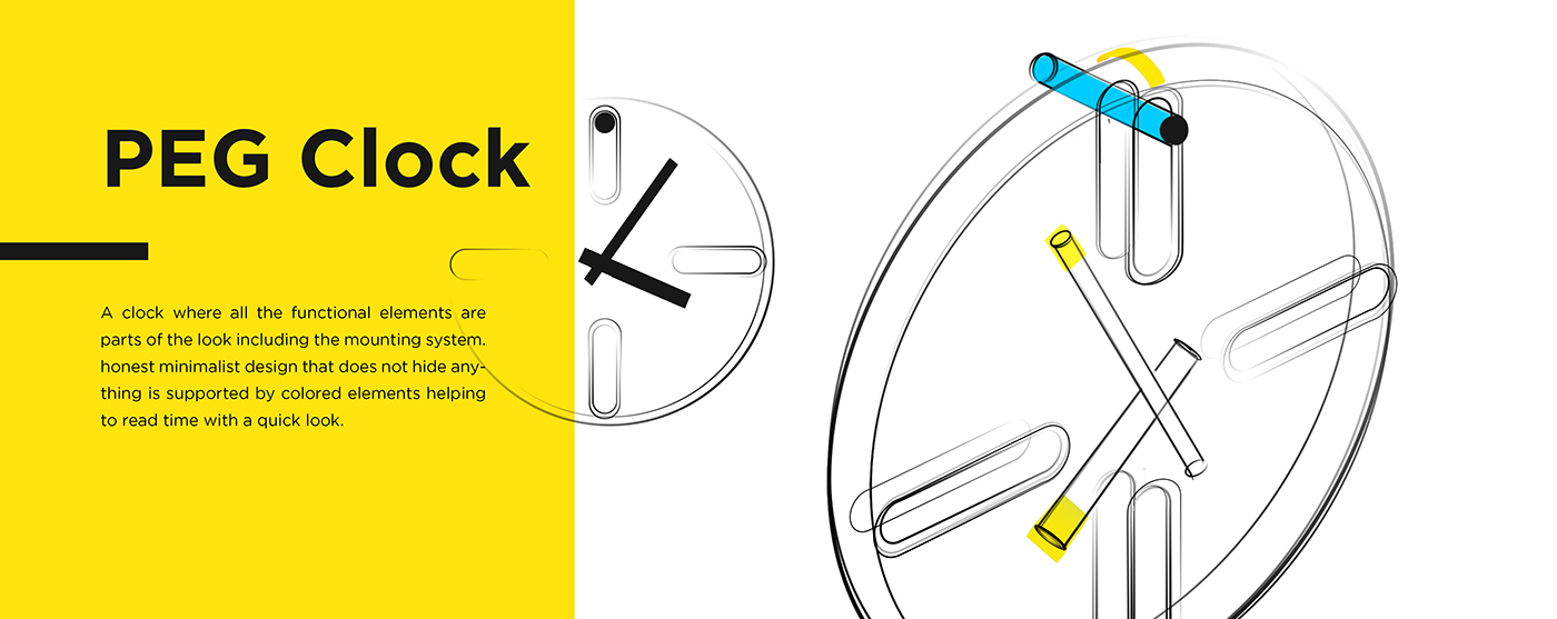 concept，Wall clock，PEG clock，