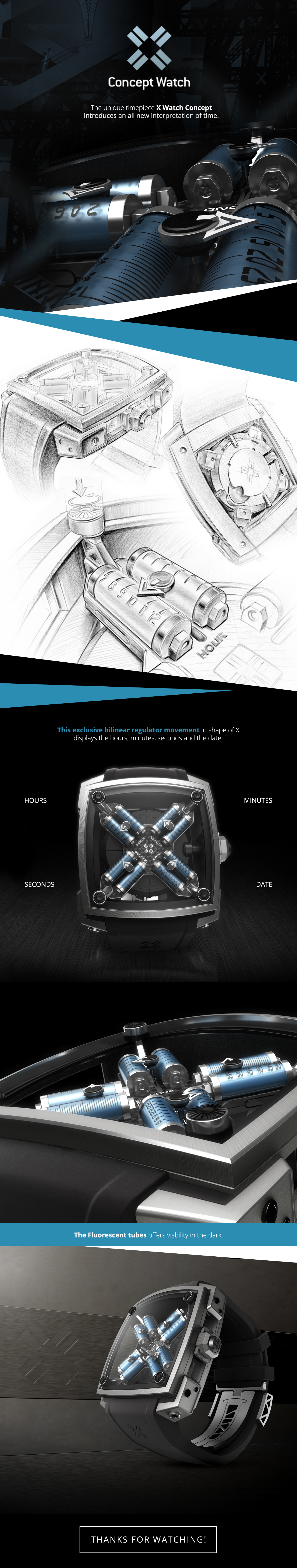 X Concept Watch，Wrist watch，concept，