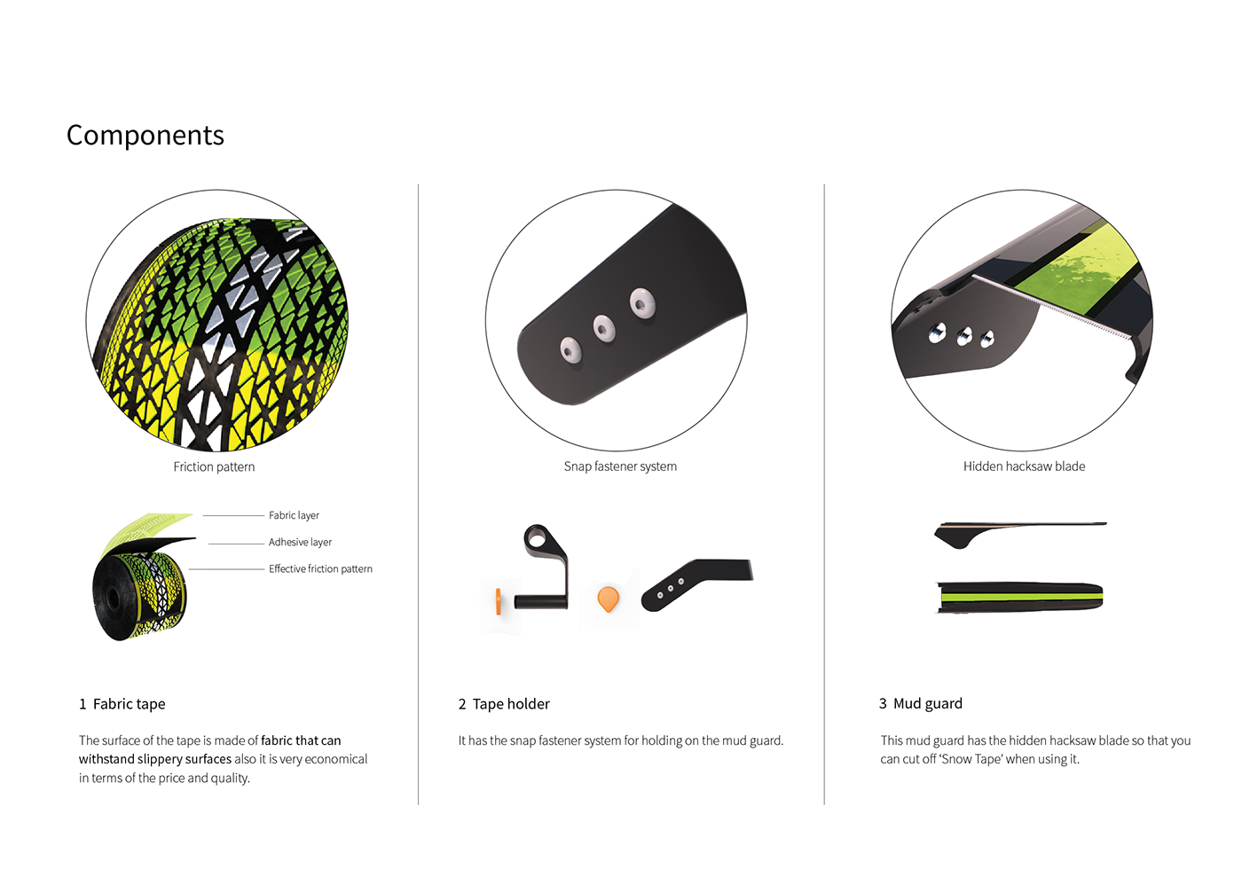 2017if Award，2017 red dot award，Bicycle antiskid belt，Snow Tape，