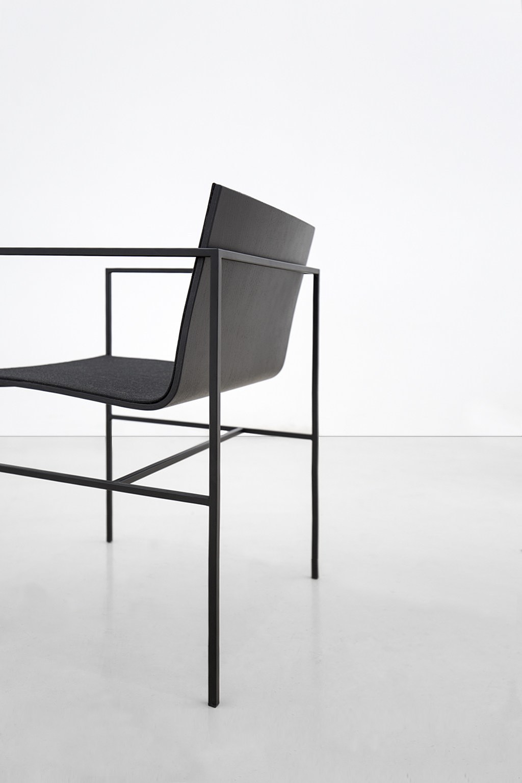 product design，industrial design，black，square，Minimalist，chair，white，