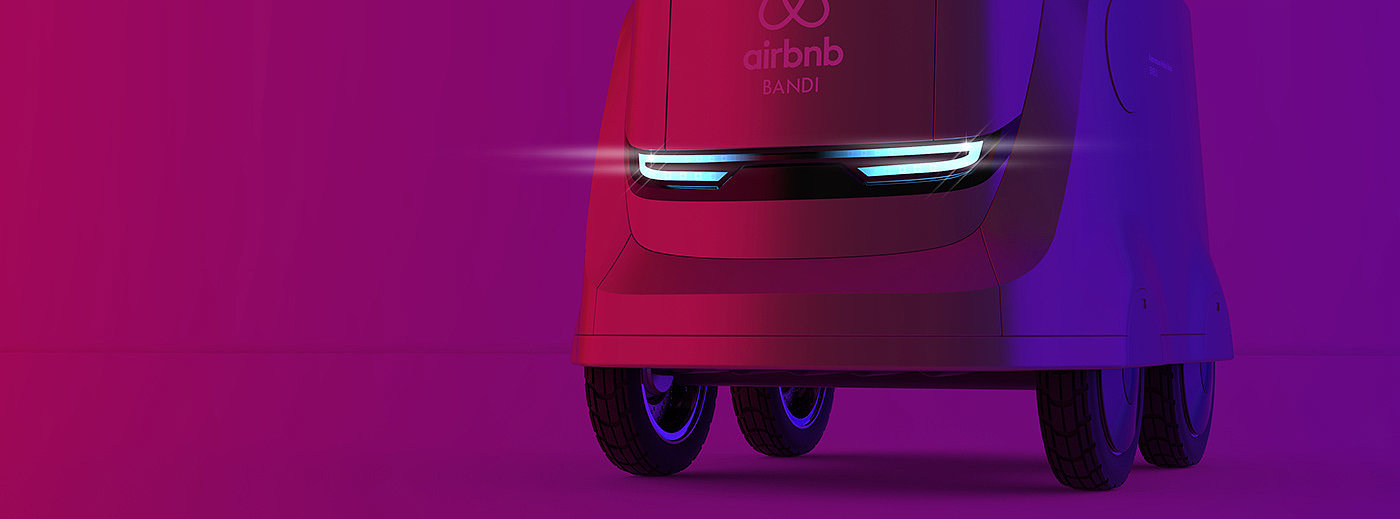 BAND，Guide robot，Digital，product design，Airbnb navigation robot，