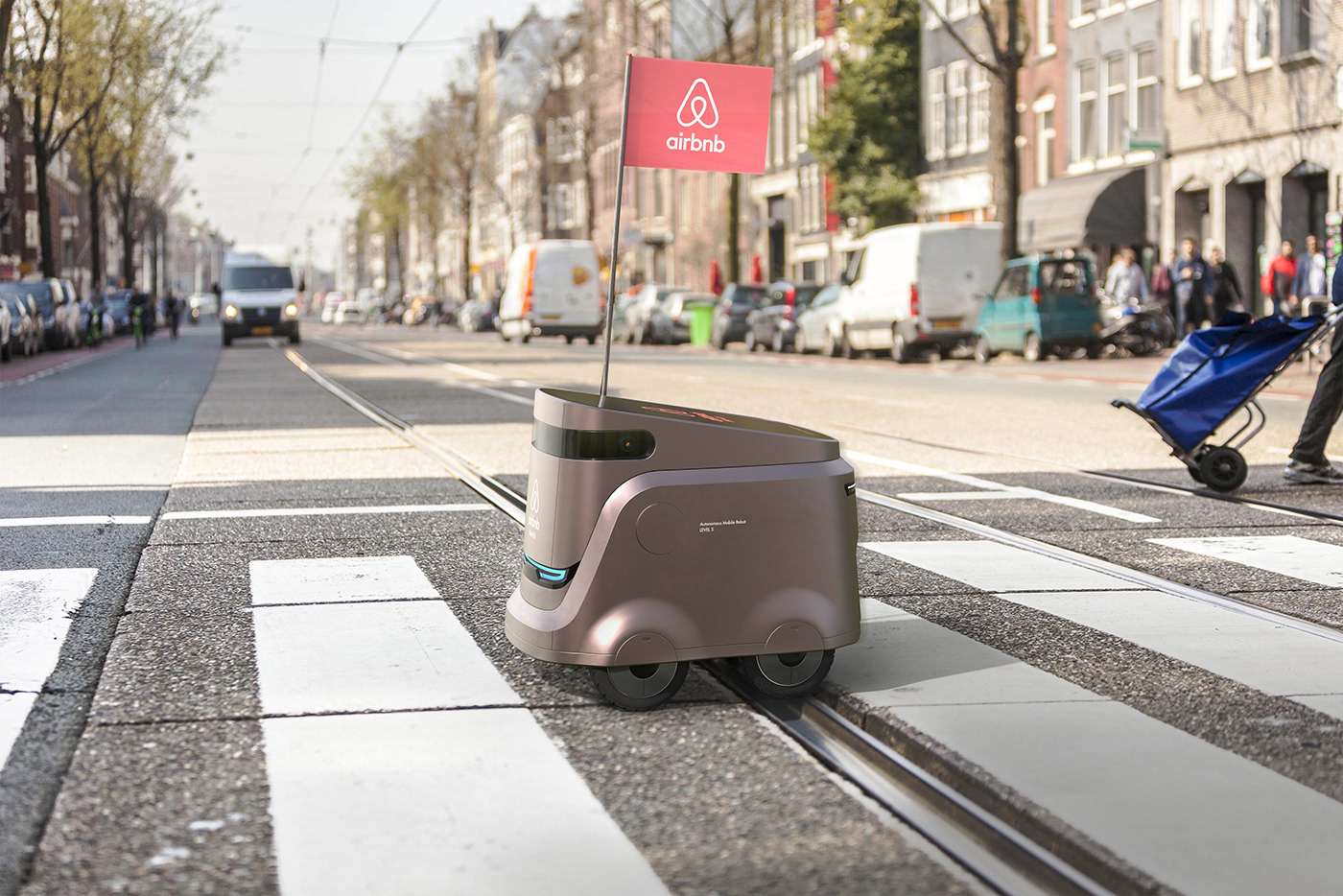 BAND，Guide robot，Digital，product design，Airbnb navigation robot，