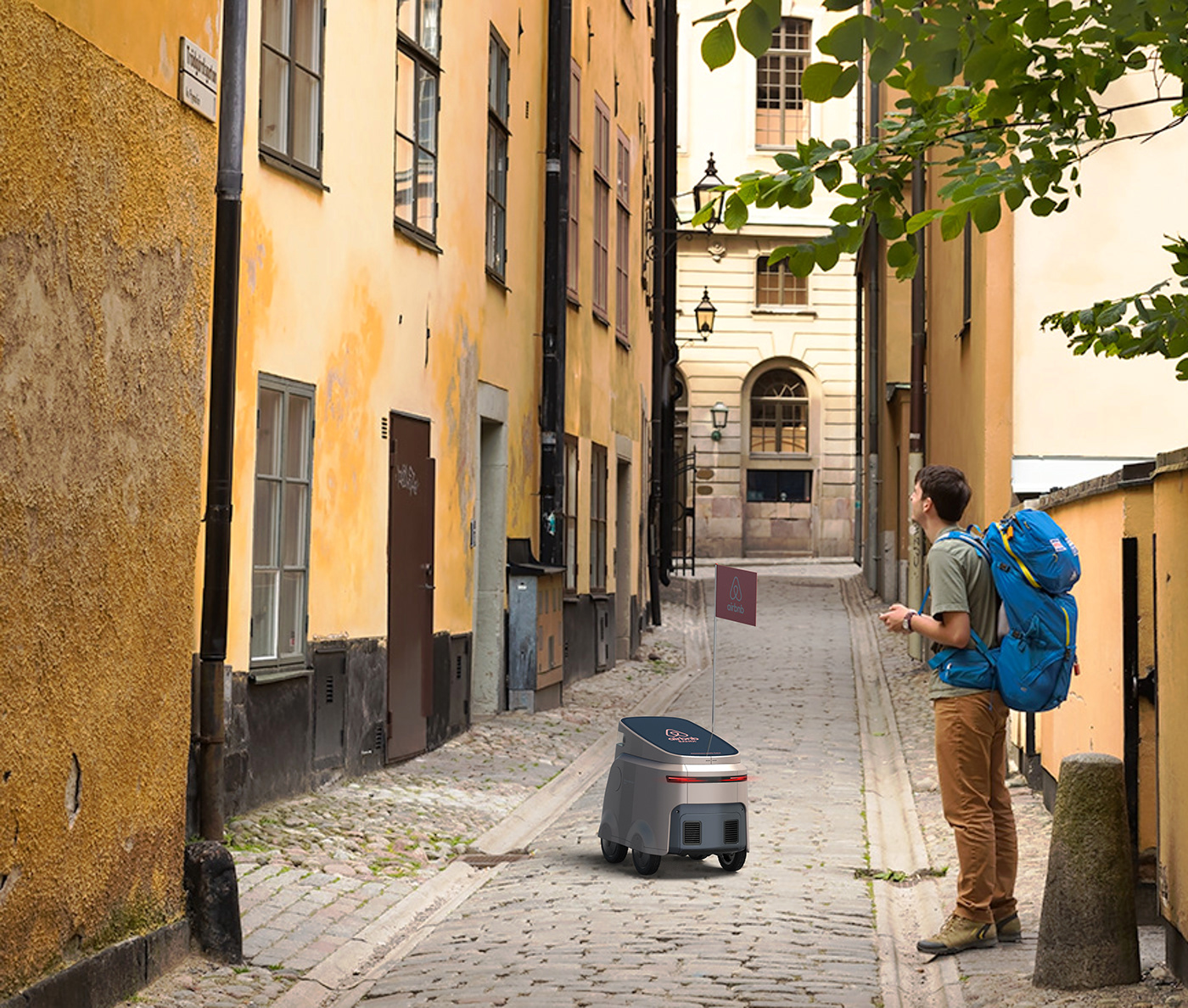 BAND，Guide robot，Digital，product design，Airbnb navigation robot，