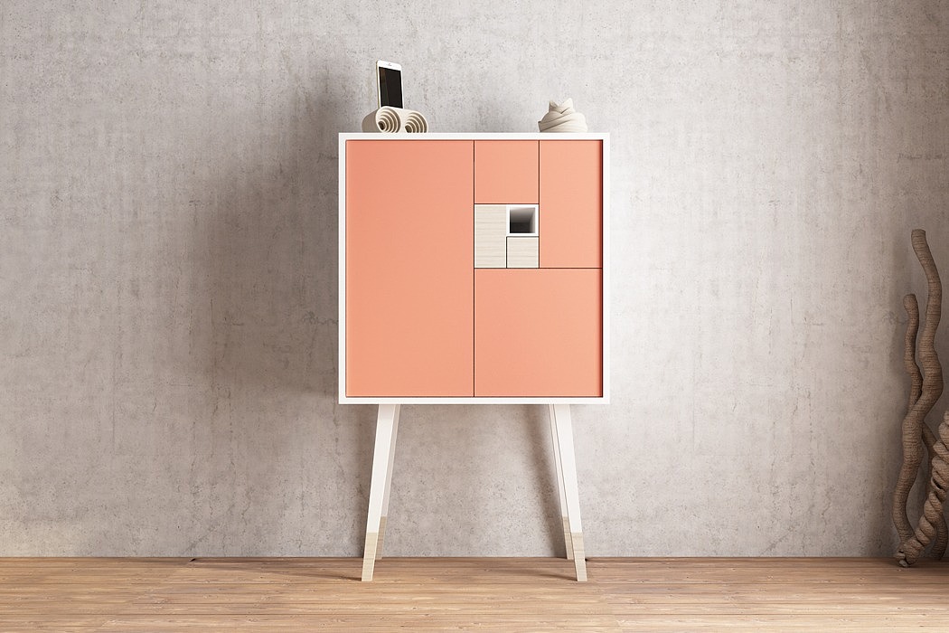 product design，furniture，cabinet，Fibonacci，