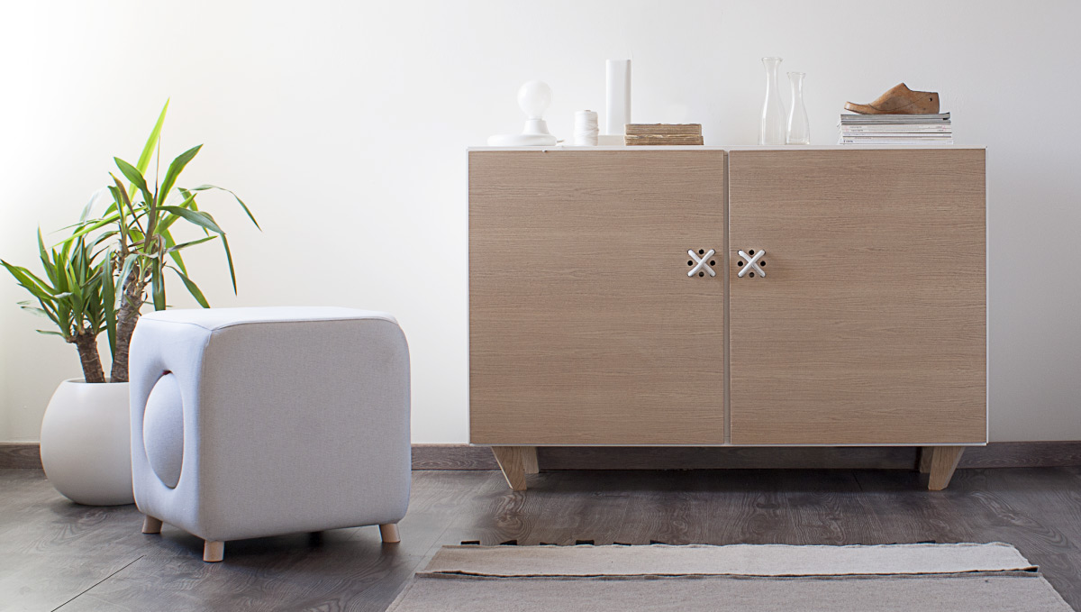 industrial design，concise，convenient，Storage，stool，