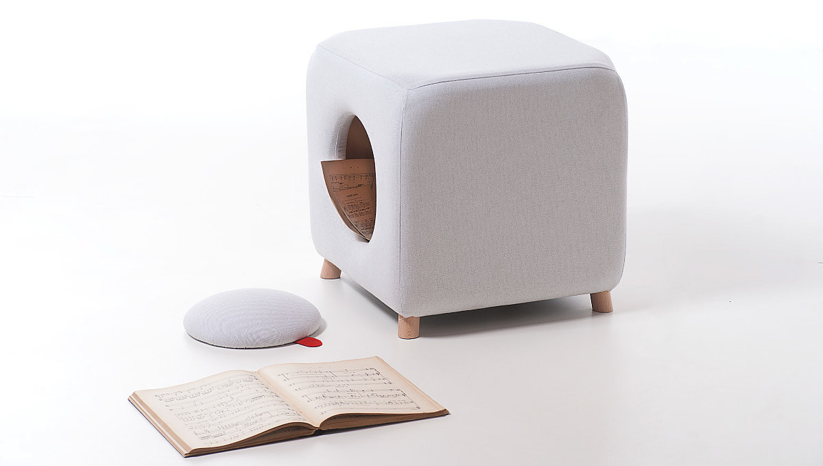 industrial design，concise，convenient，Storage，stool，