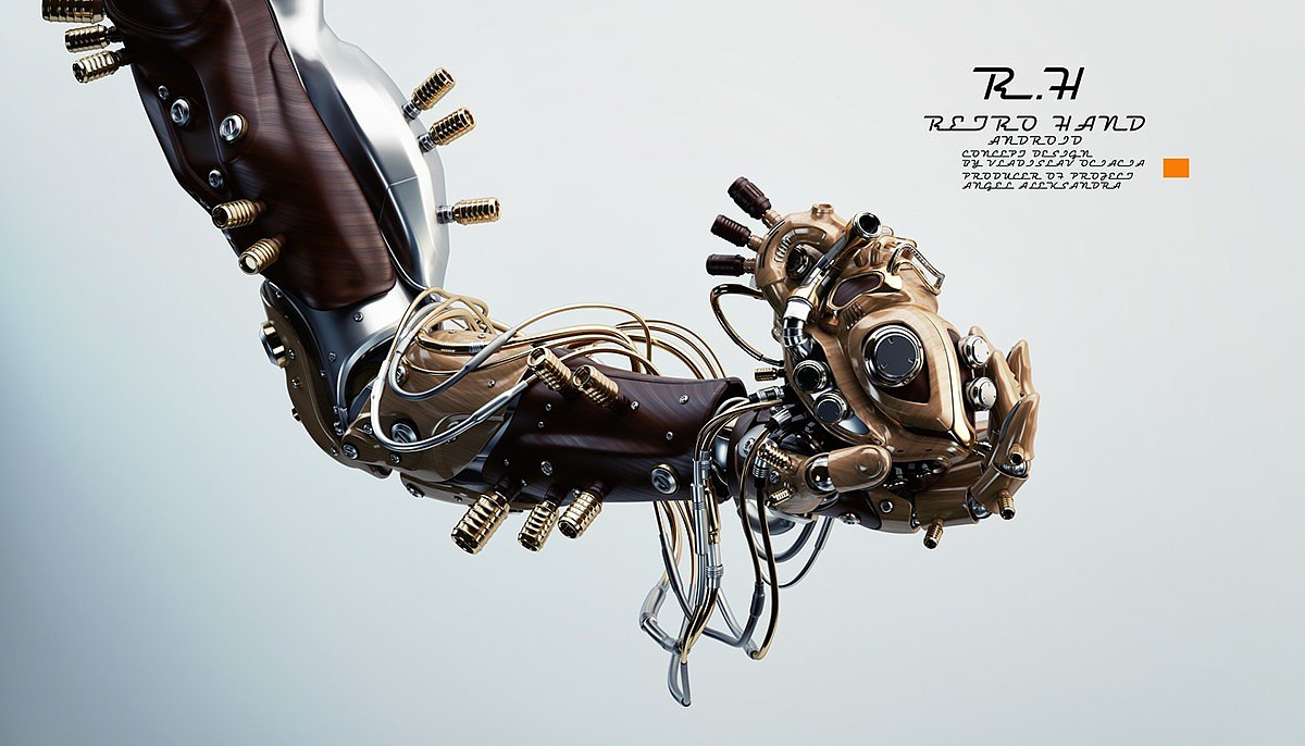 Mechanical arm，Digital rendering，works，