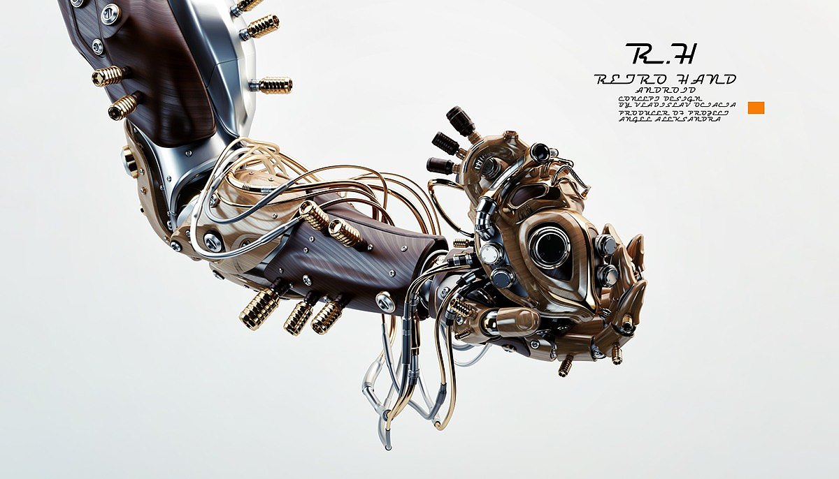 Mechanical arm，Digital rendering，works，