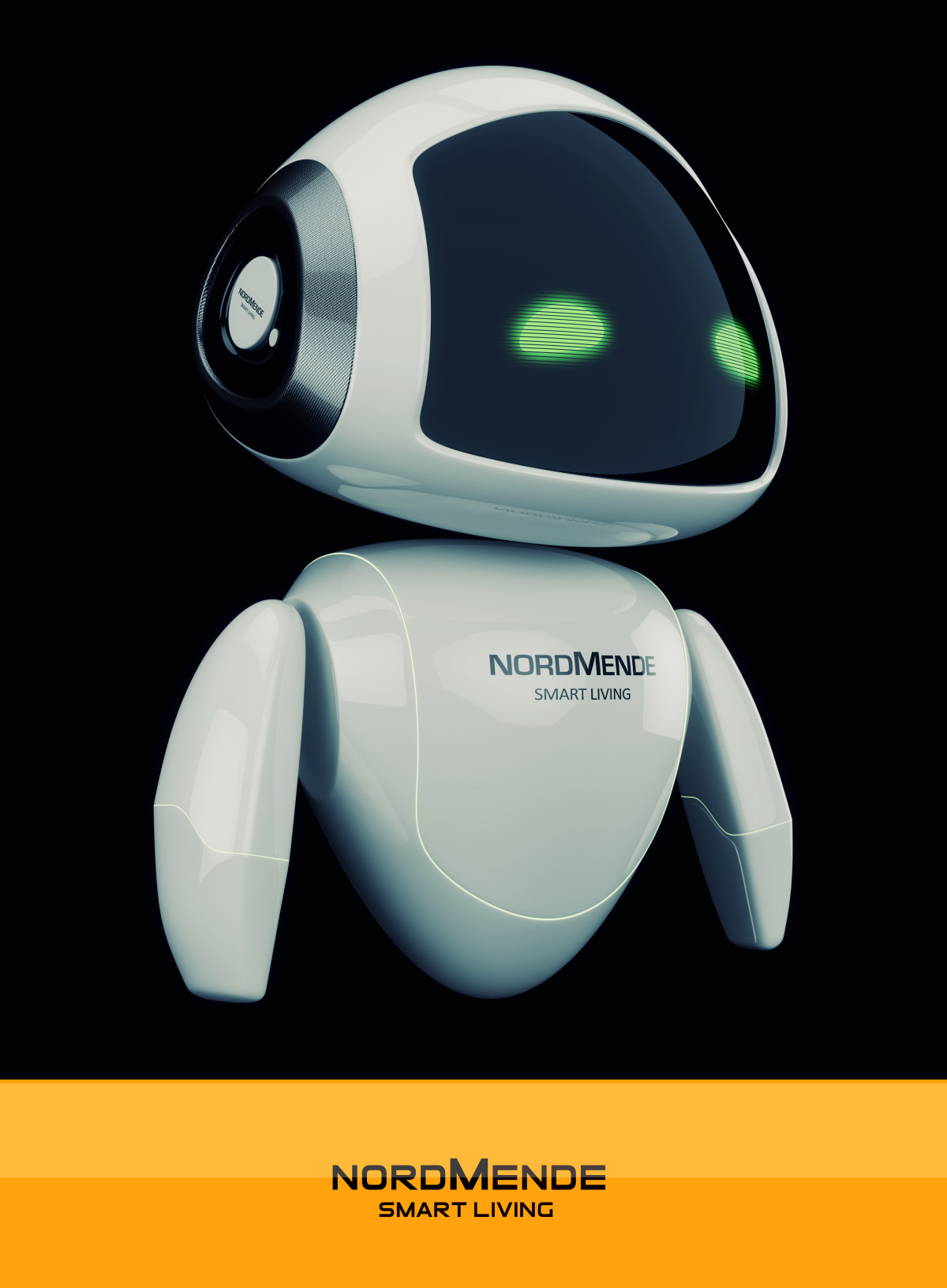 NordMende，Digital rendering，works，white，robot，