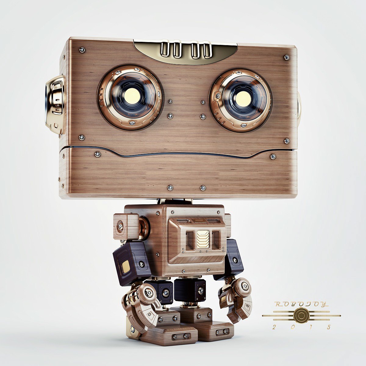 Big head robot，robot，Digital rendering，works，