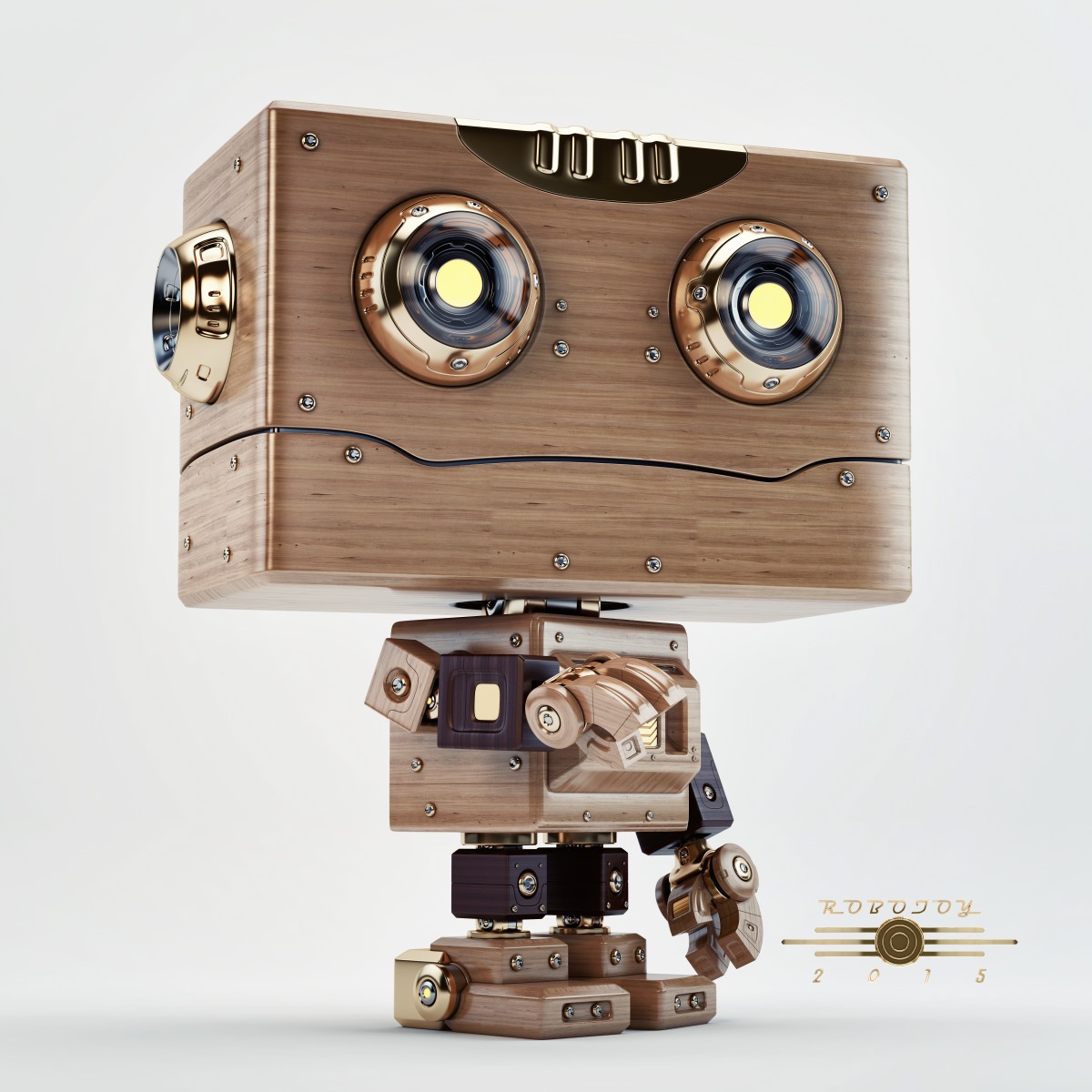 Big head robot，robot，Digital rendering，works，