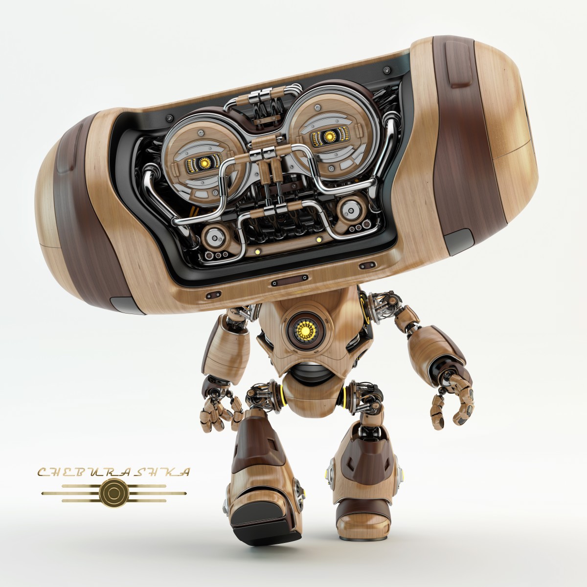 Big head robot，robot，Digital rendering，works，