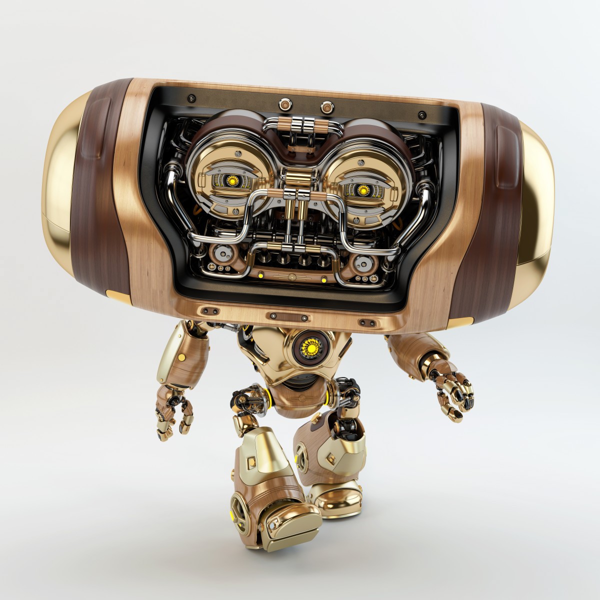 Big head robot，robot，Digital rendering，works，