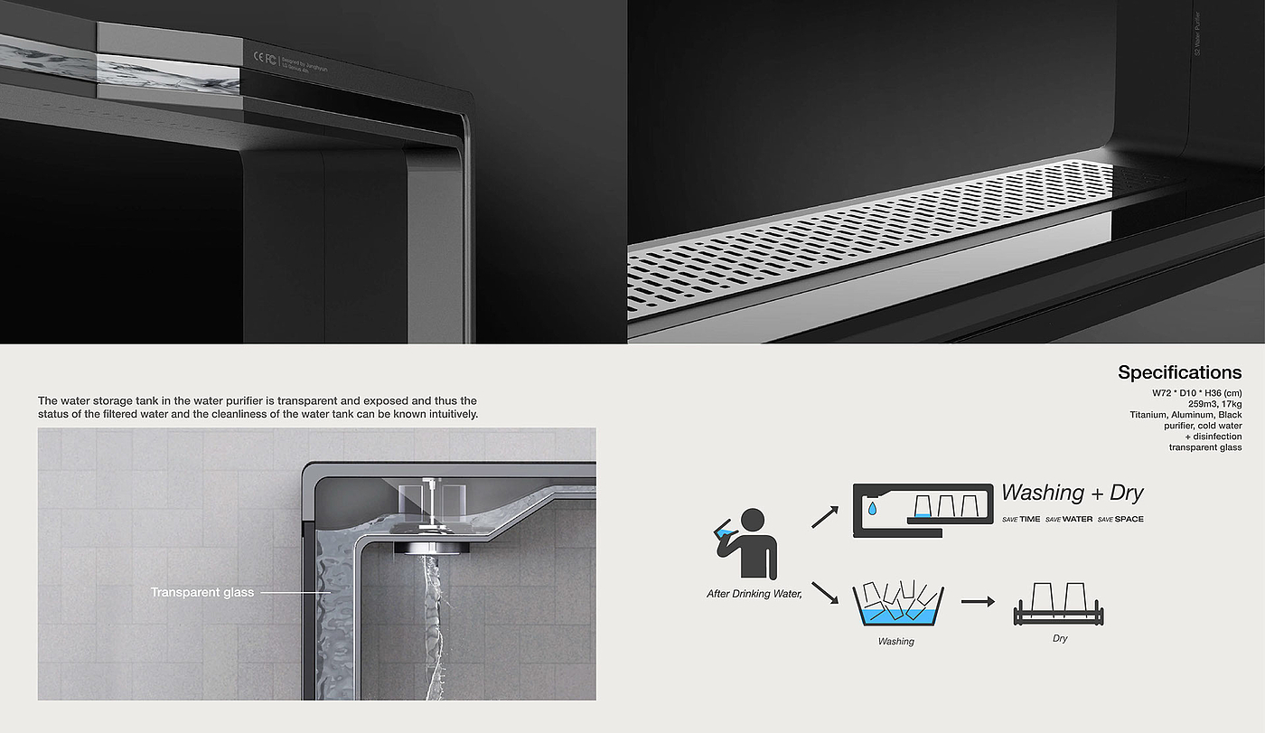 convenient，product design，S2 water purifier，Wall mounted，originality，