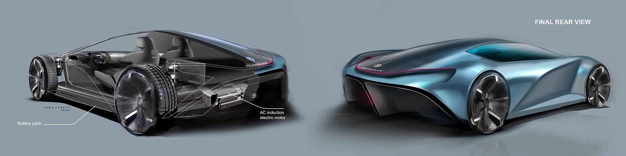 Automobile design，two-dimensional，Hand drawn，