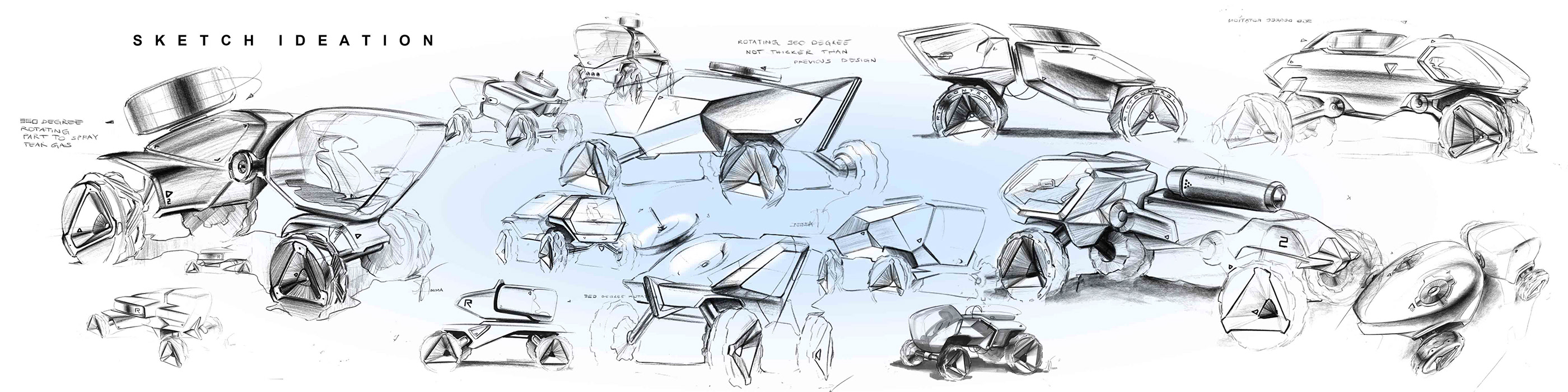 Automobile design，two-dimensional，Hand drawn，
