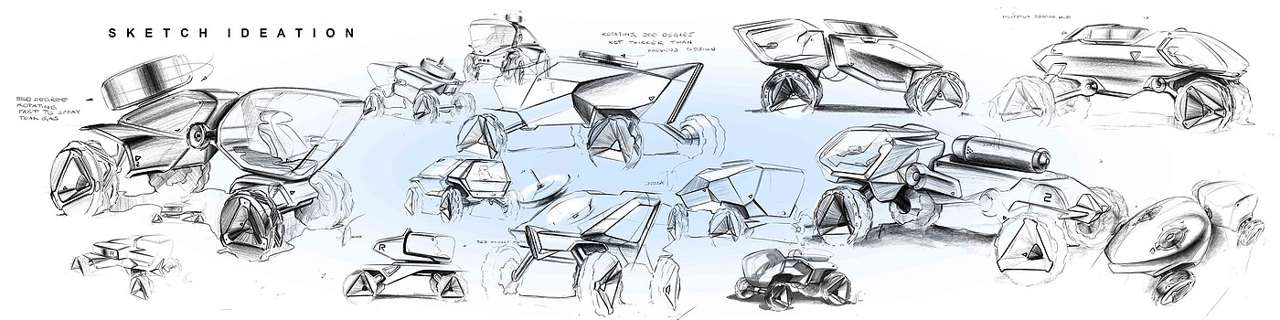 Automobile design，two-dimensional，Hand drawn，
