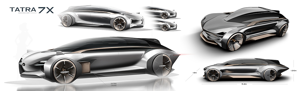 TATRA 7X，Concept Car，vehicle，product design，Automobile design，