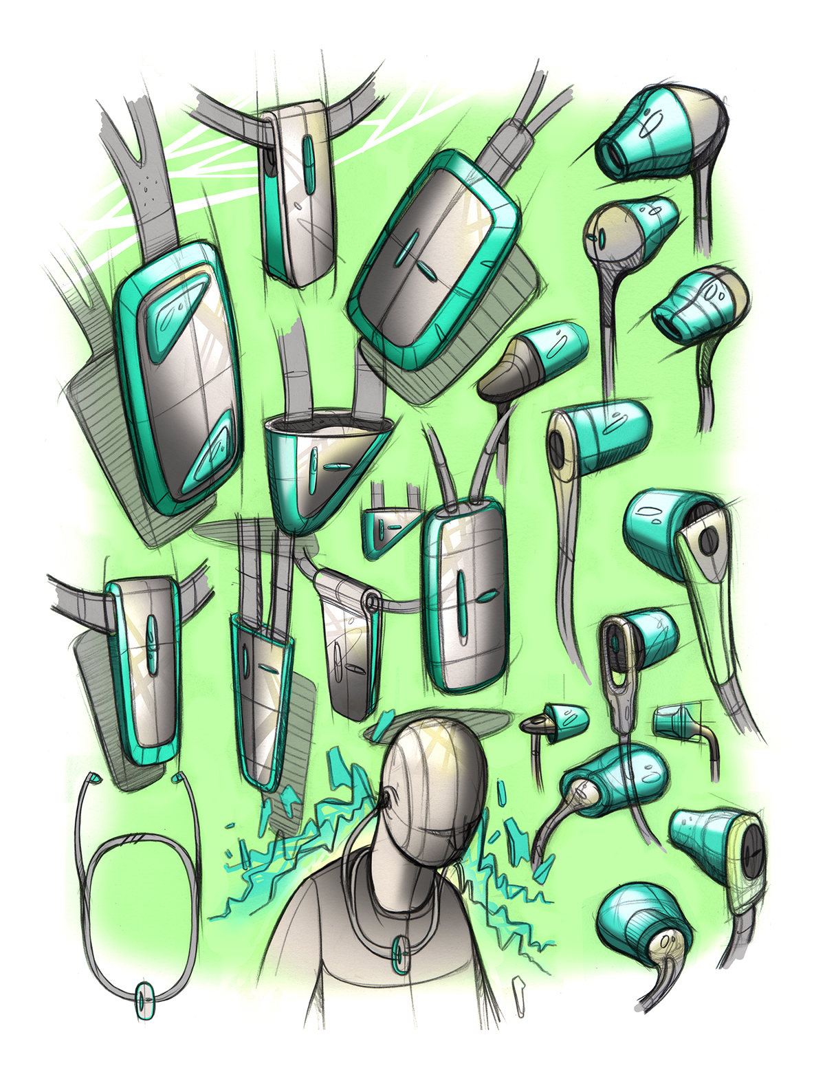tool，glass，aggregate，Digital sketch，Digital Product，Ubee ，Hand drawn，draft，