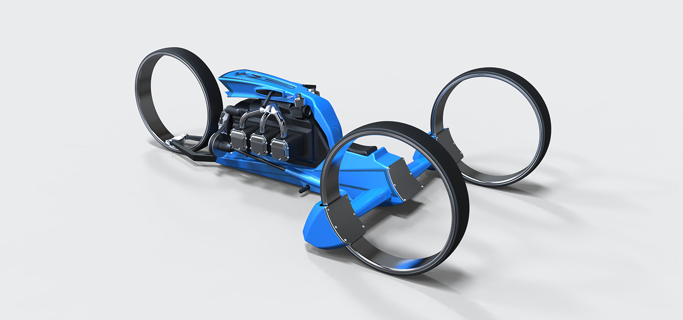 Two cars，conceptual design，Tricycle，vehicle，
