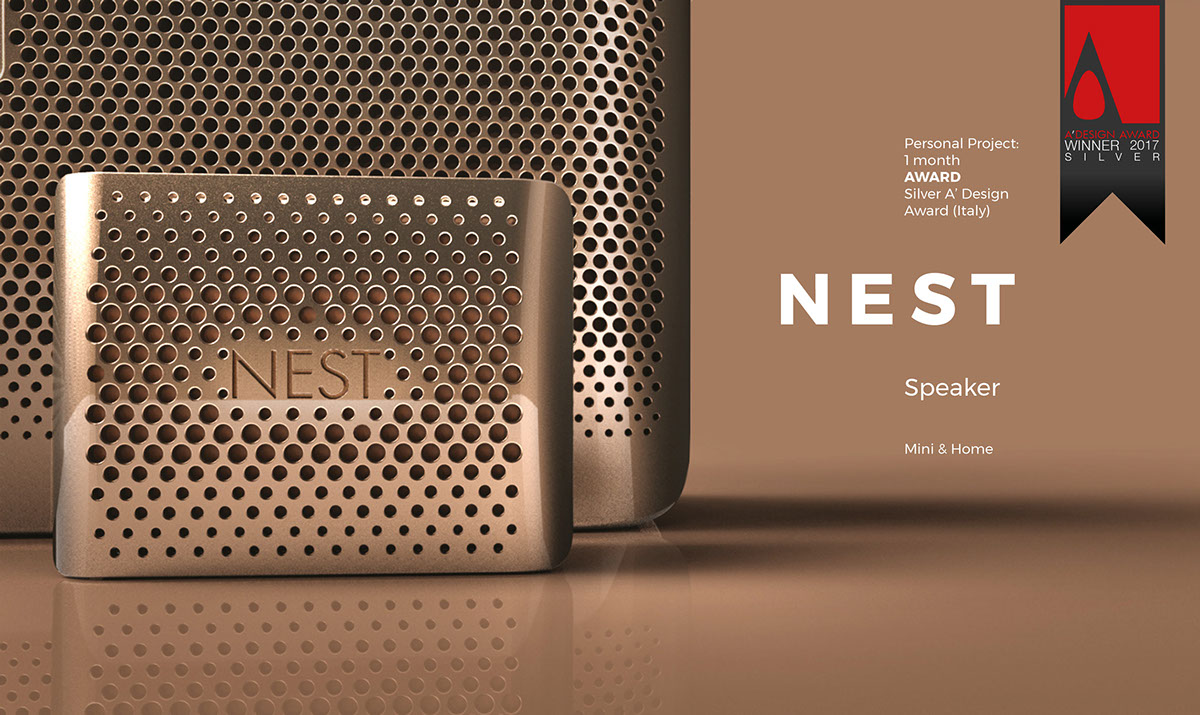 Silver Award design，Nest Speaker，speaker，Peak nest，Portable，loudspeaker box，