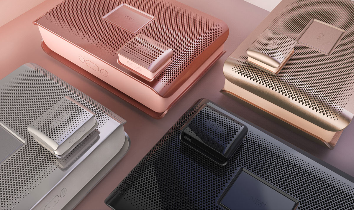 Silver Award design，Nest Speaker，speaker，Peak nest，Portable，loudspeaker box，