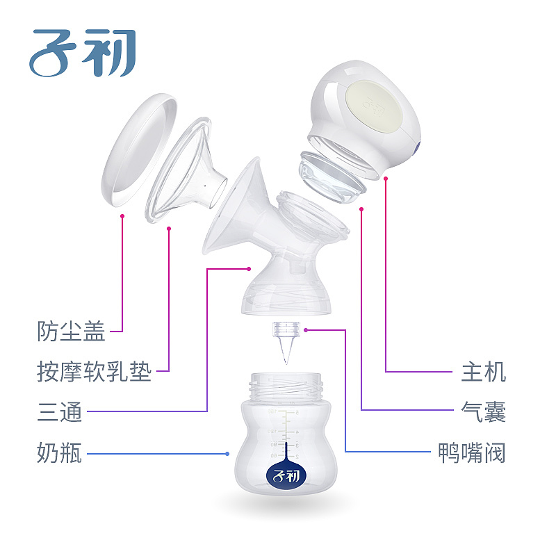 Breast pump，Integrated breast pump，Breast，Breast pump，