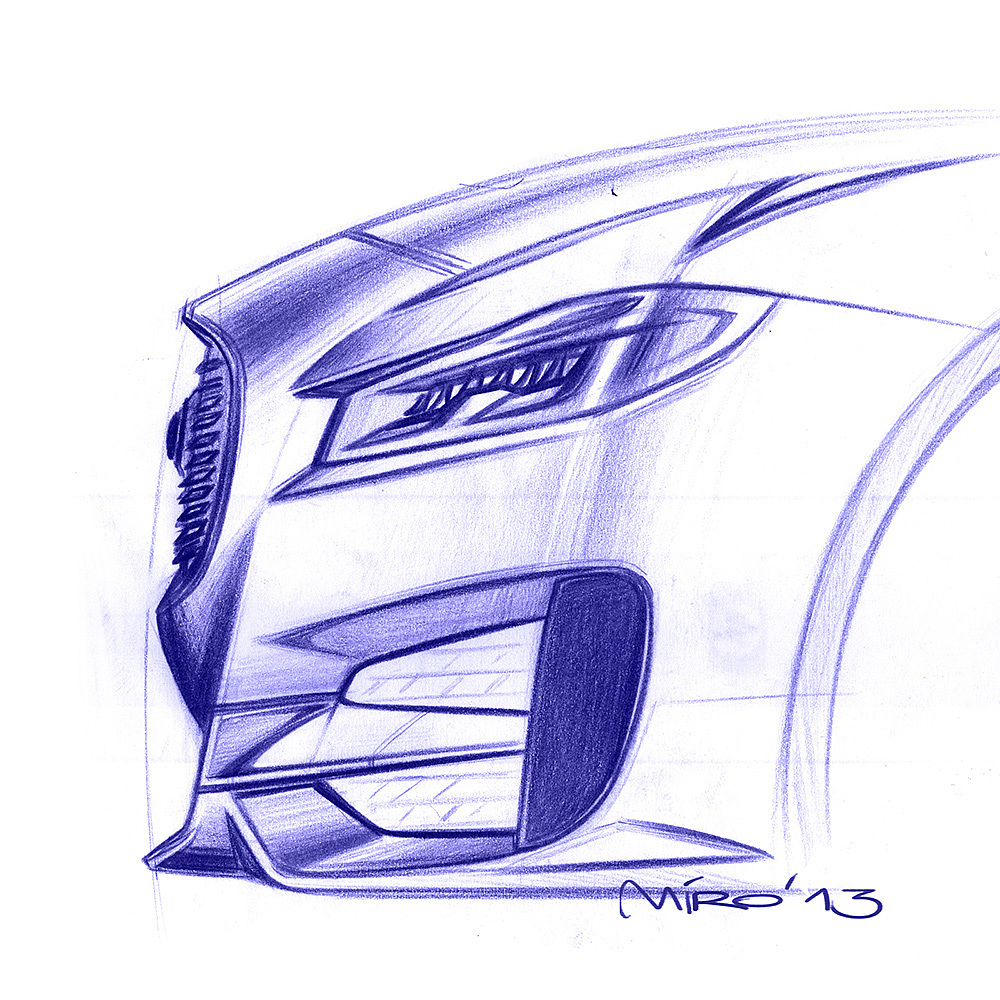 Automobile design，sketch，Jaguar XF，Hand drawn draft，