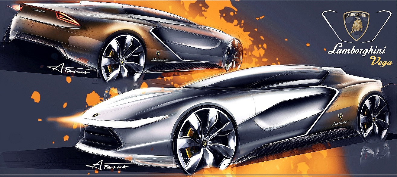 Automobile design，Hand drawn，