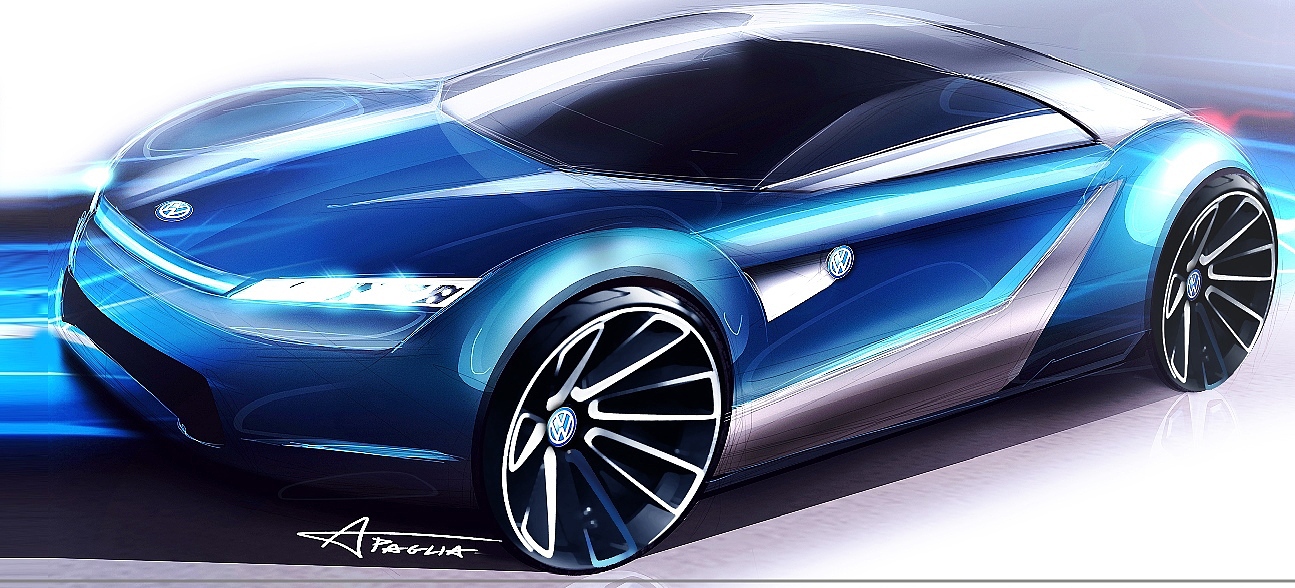 Automobile design，Hand drawn，