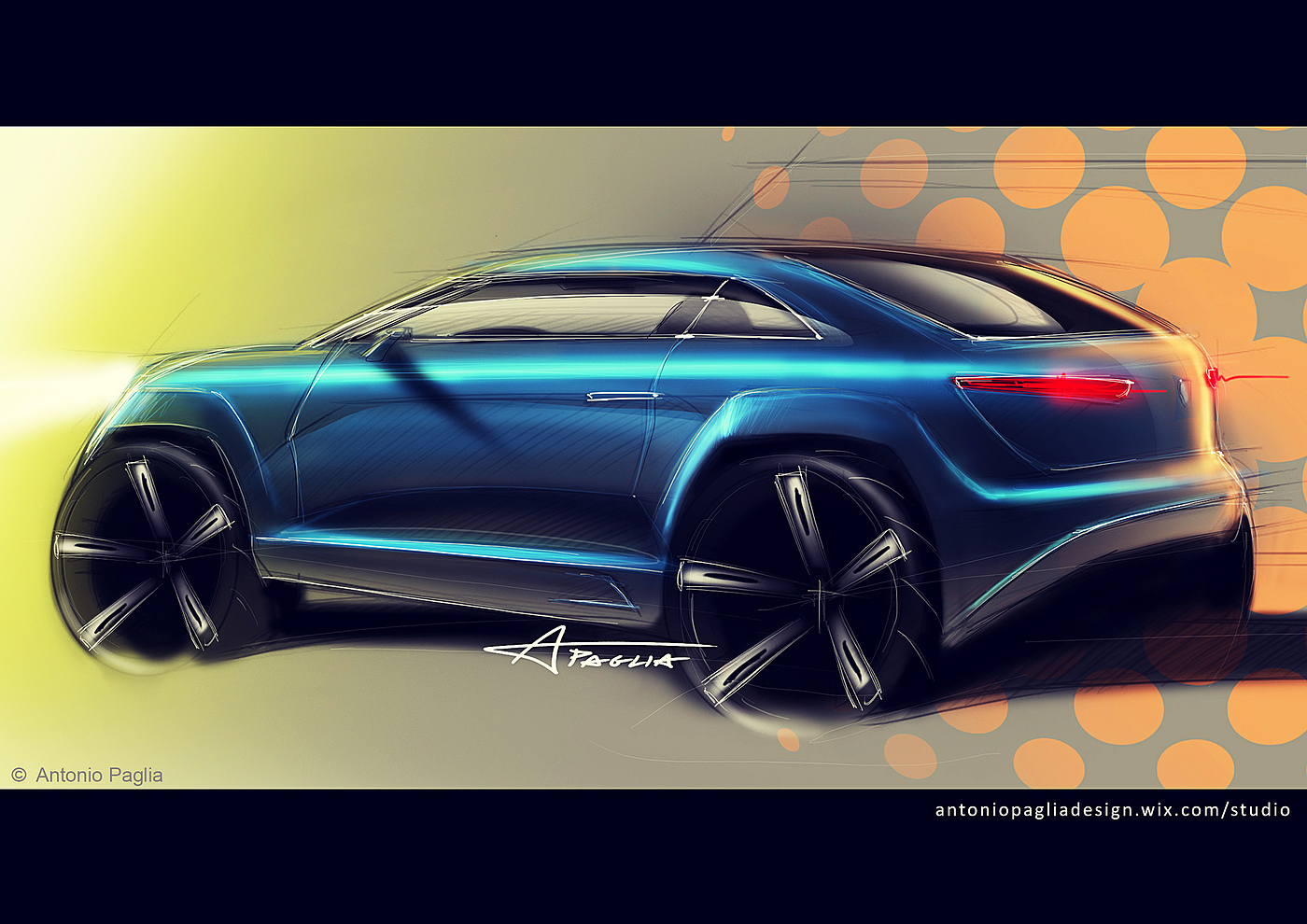 Automobile design，Hand drawn，