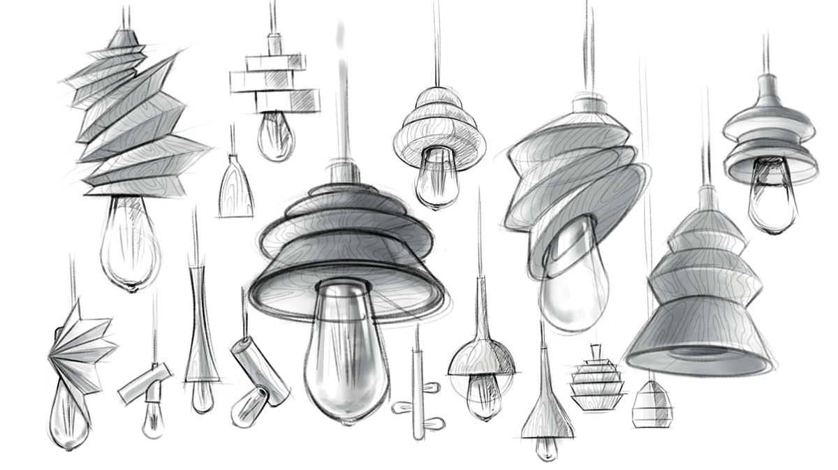 Level Lamp，a chandelier，wooden ，Mortar wood，Vintage bulb，