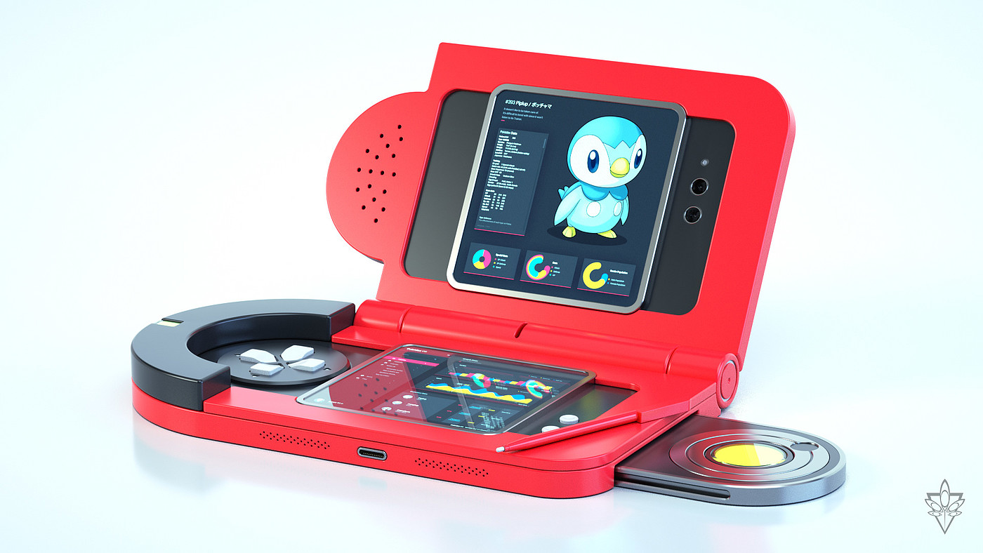 Pokedex G4，概念设计，产品设计，游戏机，