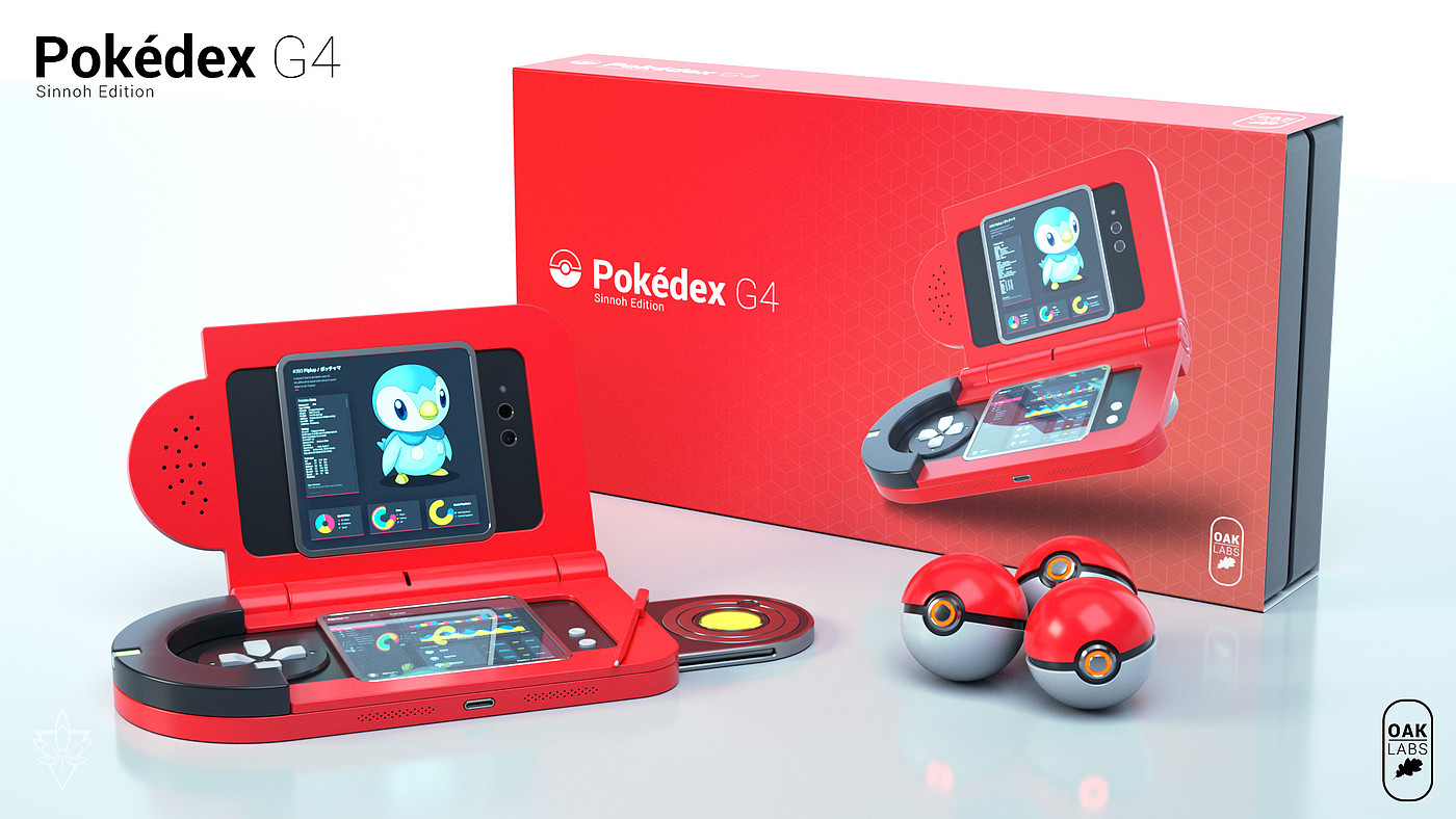 Pokedex G4，概念设计，产品设计，游戏机，