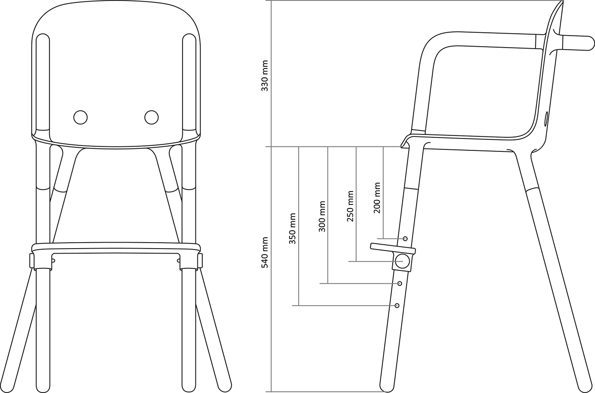 Concept，chair，Feeding chair，children，