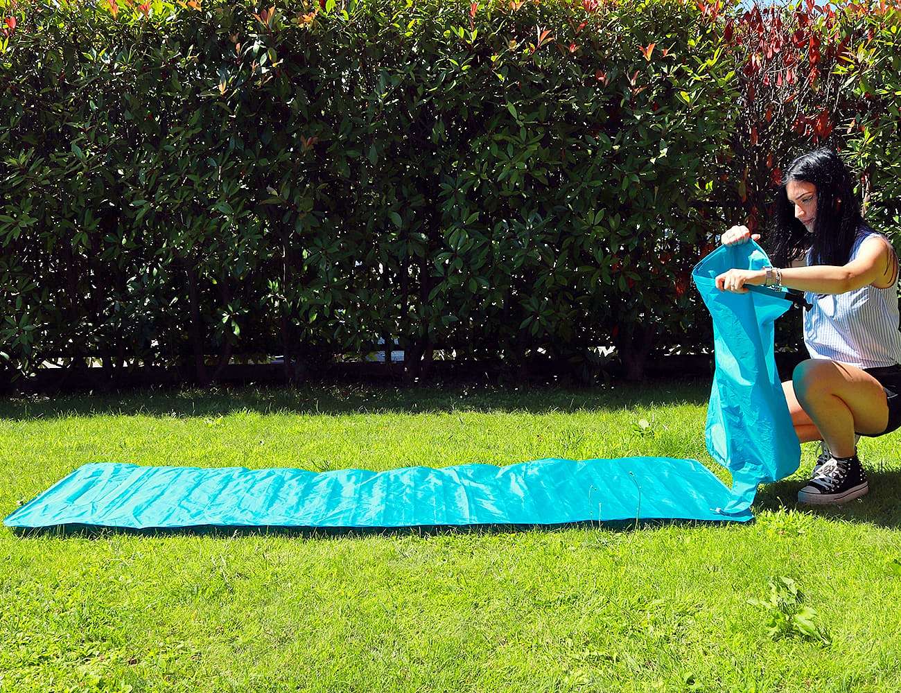 blue，mattress，inflation，outdoors，Airmeup，