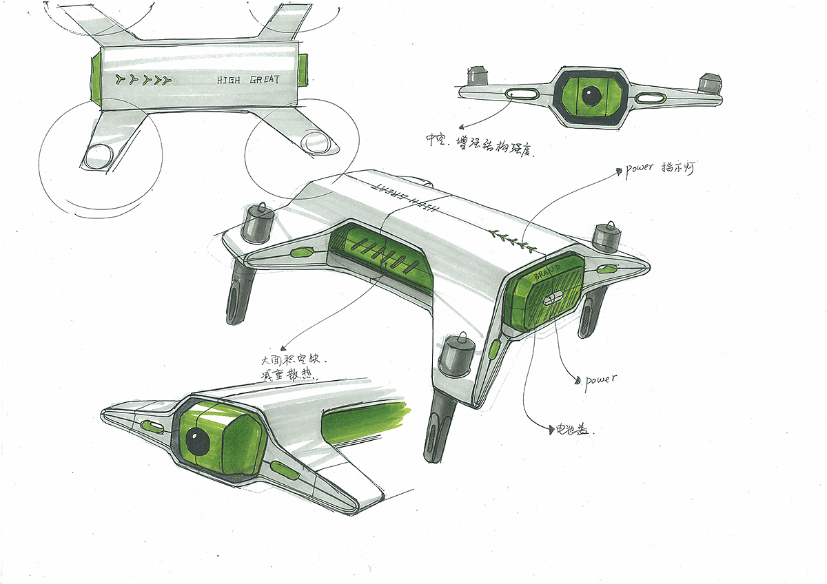 UAV，sketch，outdoors，Hand drawn，