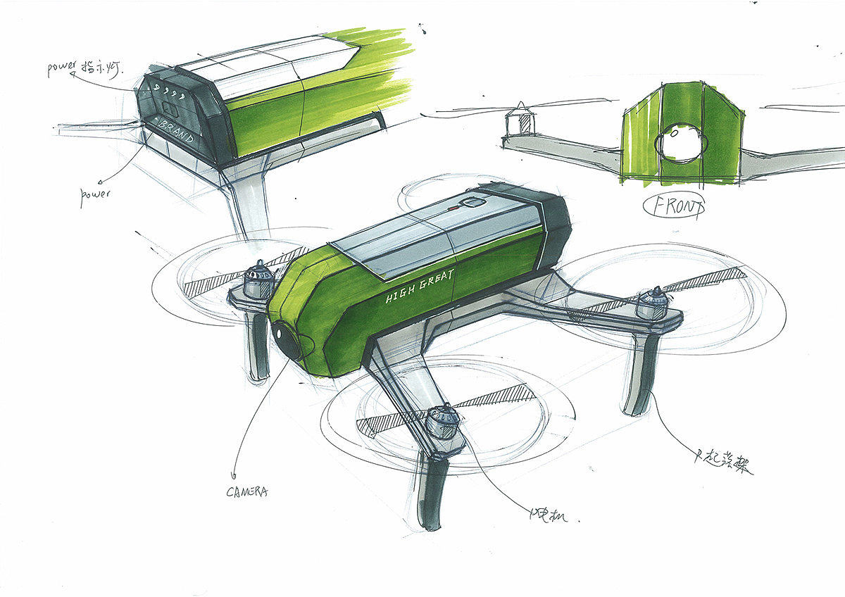 UAV，sketch，outdoors，Hand drawn，